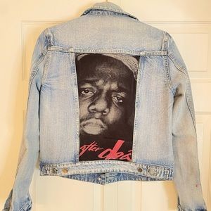 Notorious BIG One of a Kind Vintage Custom Jean Jacket- S/M